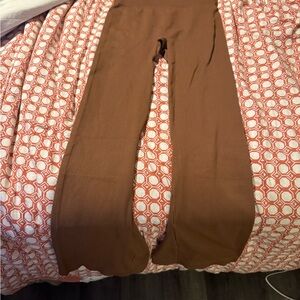 Elegant Brown Flare Pants